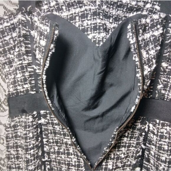 Guess Women's Dress Black & White Tweed Size 1 NWT - Picture 7 of 11